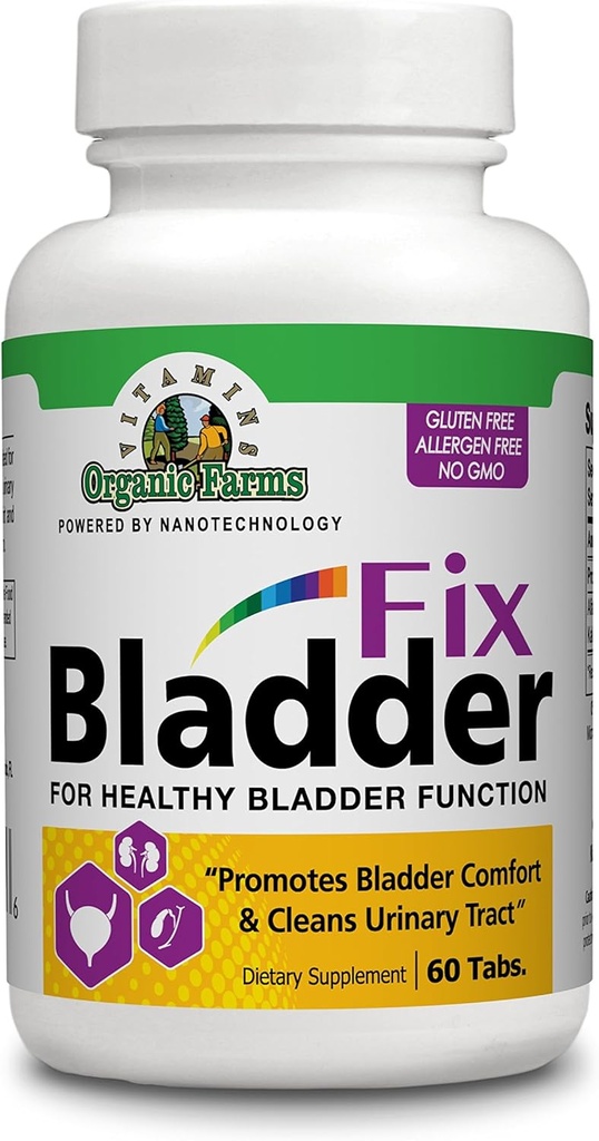 Органични ферми Витамини Bladder Fix - 60 таблетки - 100% Natural Хранителни добавки