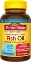 Nature Made Extra Strength Omega 3 Fish Oil Lisäravinteet, 1400mg, Fish Oil Omega 3 Lisäravinteet Etyyli Esters for Healthy Heart, Aivot, Silmät, Mielialatuki, 45 Softgels, 45 päivän tarjonta