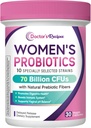 Probiotici per le donne, i prebiotici organici e i probiotici per la salute digestiva, la salute vaginale, 70 miliardi di CFU, 10 Strains, Shelf Stable, 30 capsule