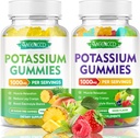 Potassium Citrate Gummies 1000 מ"ג, High Potency Potassium תוספת חניכיים למבוגרים נשים וגברים, חניכיים פוטסיאום לתמוך בקרמפs & שריר בריאות, Pineapple & מעורבים פירות פלבדור