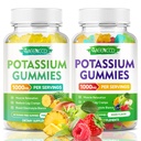 Potassium Citrate Gummies 1000mg, High Potency Potassium Supplement Gummies for Adults Women & Men, Potassium Gummies Support Leg Cramps & Muscle Health, Pineapple & Mixed Fruit Flavor
