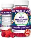 Lunakai JAV Made Kids Melatonin Gummies 1mg - Saugi ir natūrali miego pagalba vaikams 2 + - Ne GMO, Vegan, Gluten- Free - 60 Count