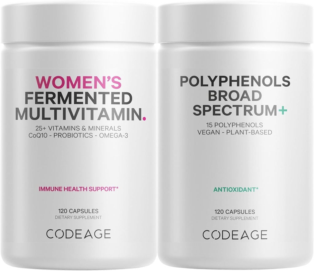 Codeage Imune Support Multivitamin para Mulheres + Pacote de antioxidantes