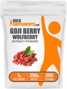 Bulksupplements.com Wolfberry Extract Powder-Goji Berries Dodatek, Ovocný prášek - Vegan & gluten Free, 1g per Serving, 250g (8.8 oz) (Balení po 1)