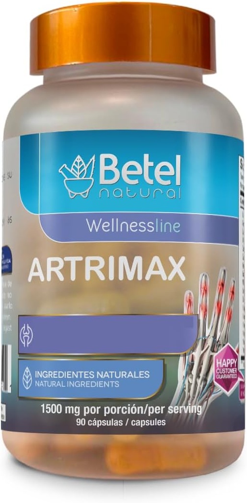 Betel Natural Artrimax Premium Arnica, Curcuma, Glukosamin for sunne ledd - 90 kapsler