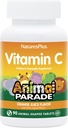 NaturesPlus Animal Parade Vitamin C Children's Chewable - Natural Orange Juice Flavor - 90 Animal-Shaped Tablets, Pack of 2 - Vegan, Vegetarian, Gluten Free - 90 Total Servings