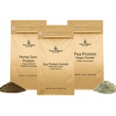 PURE ORIGINAL INGREDIENTS Pea Protein Powder, Soy Protein Powder, and Hemp Seed Protein Powder Bundle, 1 lb Each, Soothies & Shakes, Vegan