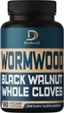 12in1 Wormwood Black Walnut Clove Capsules - Immune, and Mood Support - 3 Month Supply - 90 Vegan Capsules