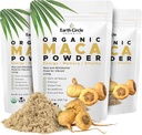 Círculo de Terra Orgânicos Maca Amarelo Raiz de Pó, Superalimento Natural, Ajuda com Energia, Peso e Fertilidade das Mulheres - Vegan - 8 Onça (Pacote de 3)
