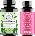 Šťastné zdravé Hippie Vaginálne probiotiká pre ženy a organické Ashwagandha
