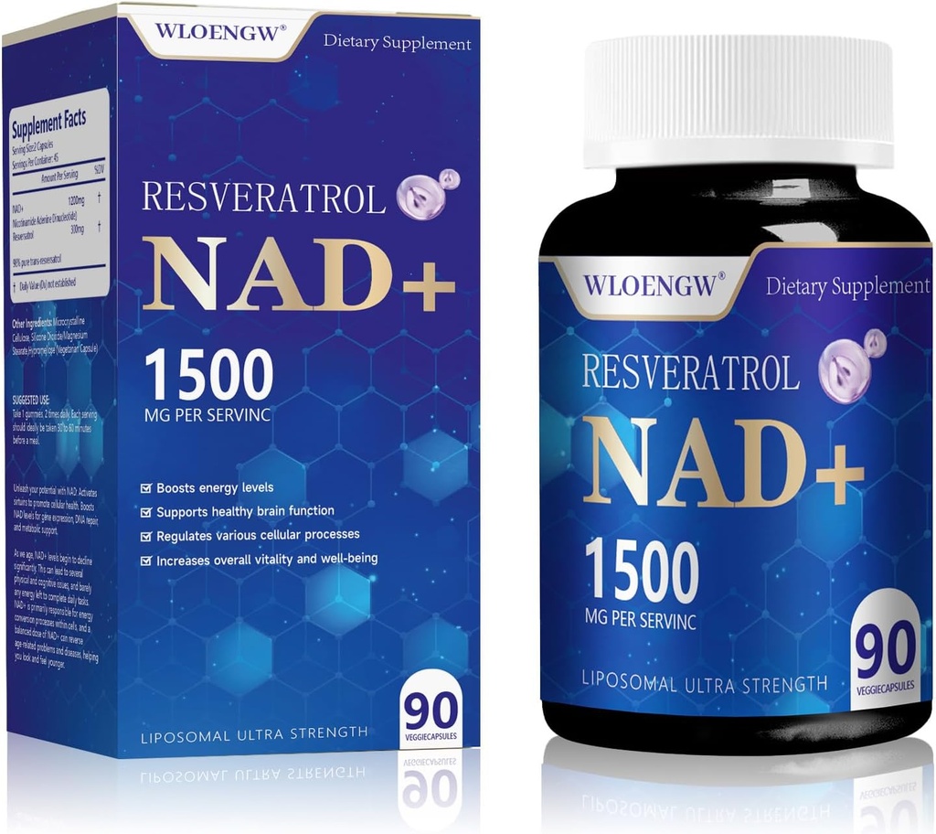 Phụ naD mới - Liposmal ND+ Phụ với Resveratrol 90 Count (1500MG)
