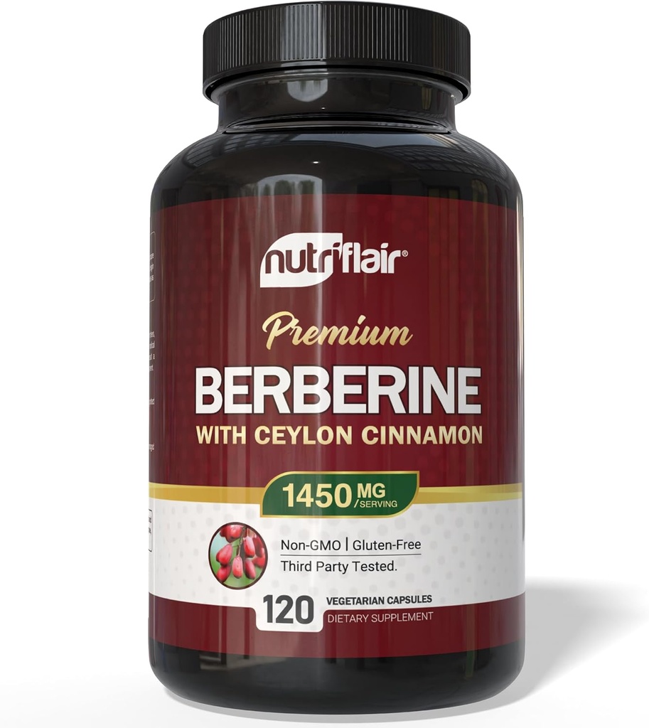 NutriFlair Berberine s cejlónskou škorice 1450mg doplnok 