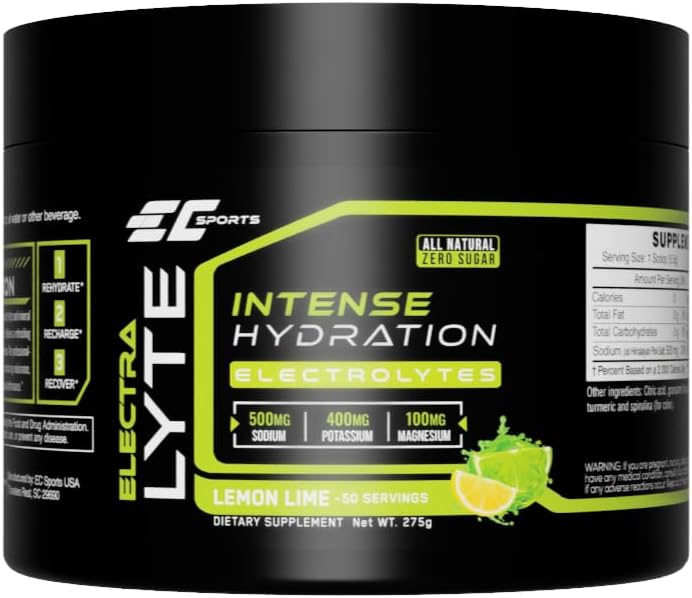 EC Sports ElectraLyte - อิเล็กโตรลิต place Supplement - Zero electolytes เครื่องดื่มผสมสําหรับเมทัลไฮดราชั่น - ผลจริงสกัดและพรีเมียมอิเล็กโทรไลต์ - 50 การให้บริการ