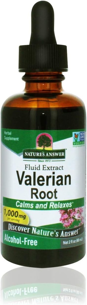 Doğanın Yanıtı Valerian Root 2 Ounce Extract - Alkol Özgür, Gluten Free, Kosher, ABD'de Yapılacak - Calming & Relaxation Support - Valerian Root for Sleep, Rest Aid