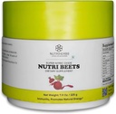 Nutri remolacha de óxido nítrico - 225g | po raíz de escaravello orgánico, Ps e Spinach vermello para a saúde cardíaca, apoio á presión de enerxía e sangue | Booster cardiovascular | 30 servizos