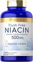 Carlyle Niacin Flush Free 500mg | 220 Kapseln | Non-GMO und Gluten Free Essential Vitamin