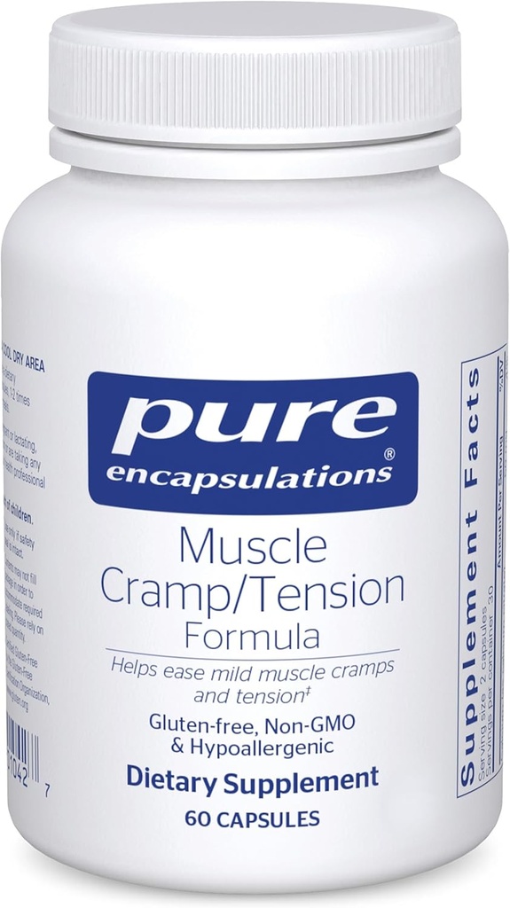 Pure Encapsulations Muscle Cramp/Tension Formula | Hypoallergenic supplement to Reduce Occasional Muscle Cramps/Tension and Promote restation | 60 Capsules