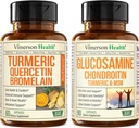 Quercetine met bromelaïne en kurkuma Curcumine & Glucosamine Chondroitine MSM en Kurkuma Joint Support Supplement
