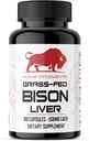 Trava Fed Bison Jetra Kapsule Podpira proizvodnjo energije, razstrupljanje, Digestion, Immuniteta, Naravni železo ne-GMO, Zamrzovanje Suspendiran jeter dopolnilo, 3000mg