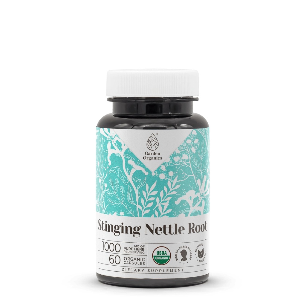 Stinging Nettle Root 60 Capsules | Made with Vegetable Capsules and USDA Organic Stinging Nettle Root (Urtica dioica) Dried Root (60 Capsules)