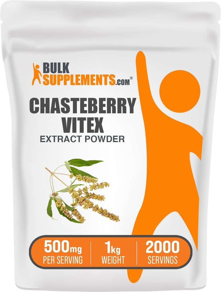 Massats.com Chasteberry extrapder - comasteber, font de Vitex Berry, Herbal suplementari - Vegan & Guten Free, 500mg per Serving, 1kg (2.2 lbs) (Cack de 1)