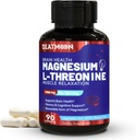 Magnezyum L-Threonine, Yüksək Absoreksiya əvvəl,1900mg Brain Health, Memory Support, Gluten Free, Non-GMO,90 Vegan Kapsüls