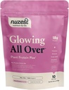 Nuzest Protein Plus | Glowing All Over | Strawberry | Apoio de cabelo saudable, pel, unhas e produción de coláxeno | Vitaminas e minerais | 8.8oz / 250g (10 porcións)