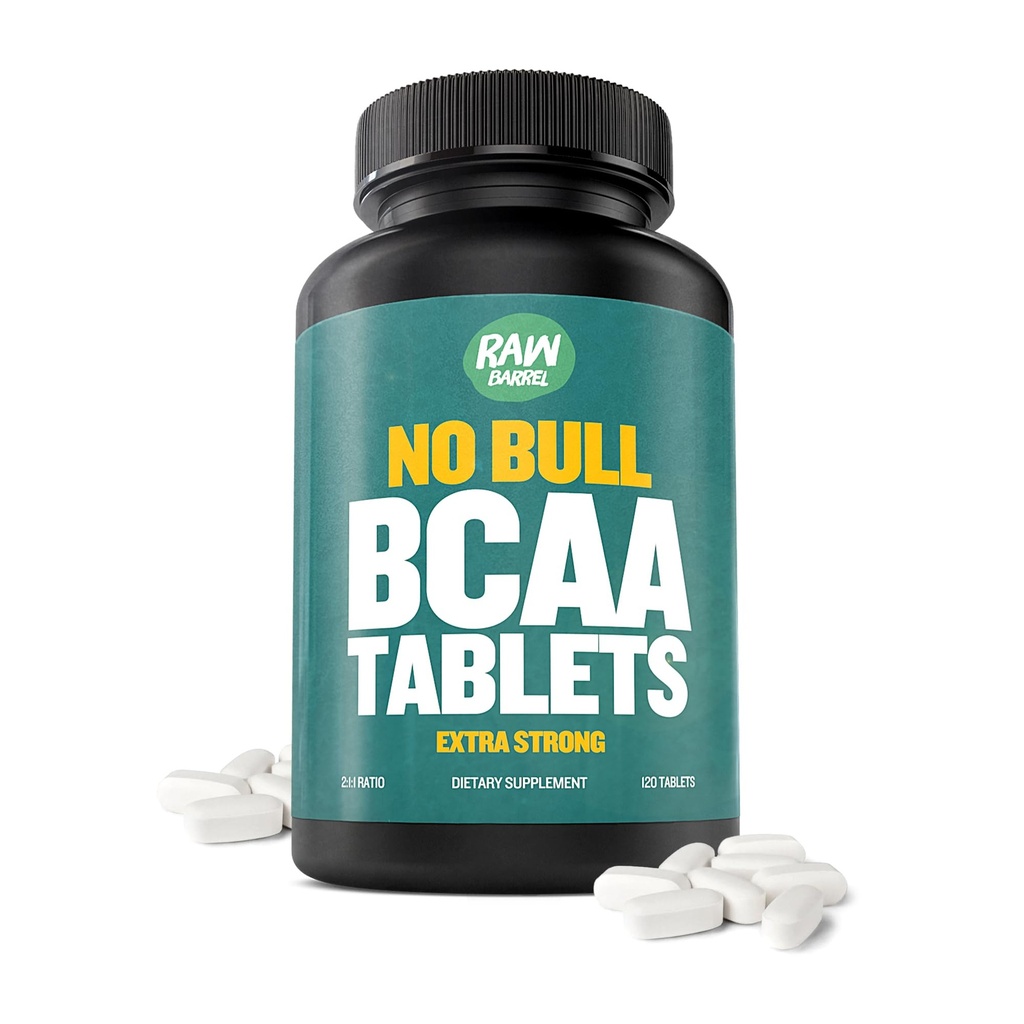 BCAA Tablets 1000 mg - Branched Chain Amino Acids Supplement for Muscle Recovery & Energy - Pre or Post Workout BCAAs for Men & Women - 120 Pills - Natural, Pure, GMO Free