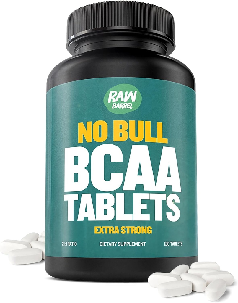 BCAA Tablets 1000 mg - Katearen aminoazidoen osagarria Muscle Recovery & Energy - Aurrez edo Post Workout BCAAs for Men & Women - 120 Pills - Natural, Pure, GMO Free