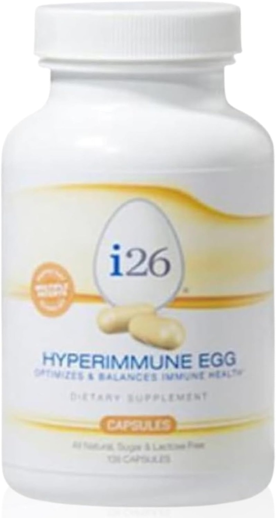 Youngevity i26® Hyperimmune Egg Capsules – Immune and Digestive Support – Hyperimmune Egg Powder Supplement – Non-GMO, Gluten-Free, Lactose-Free, 135 капсул
