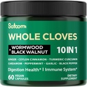Satoomi 10in1 Digestive, Immune Sistemi, Soyuar, Black Walnut, Cinnamon, Turmeric, Ginger, Cardamom - 60 Kapsüls
