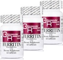 Kardiovaskular Research Ferritin Iron Suplement for Women and Men 5 mg 180 Capsules - 3 Bottle Bundle