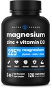NutraChamps Magnesium Zinc & 3 Phụ D3 - Phần lớn Các Mẫu sinh học sinh; Manesium Glycinate, Malate, Ciete - Bone, Ciete & Heart Health, Immunune Consules