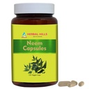HERBAL HILLS Neem Capsules 120 Vegie Capsules Neem Leaf Azadirachta Indica 700 mg Powder and Extract Blend in a Capsule