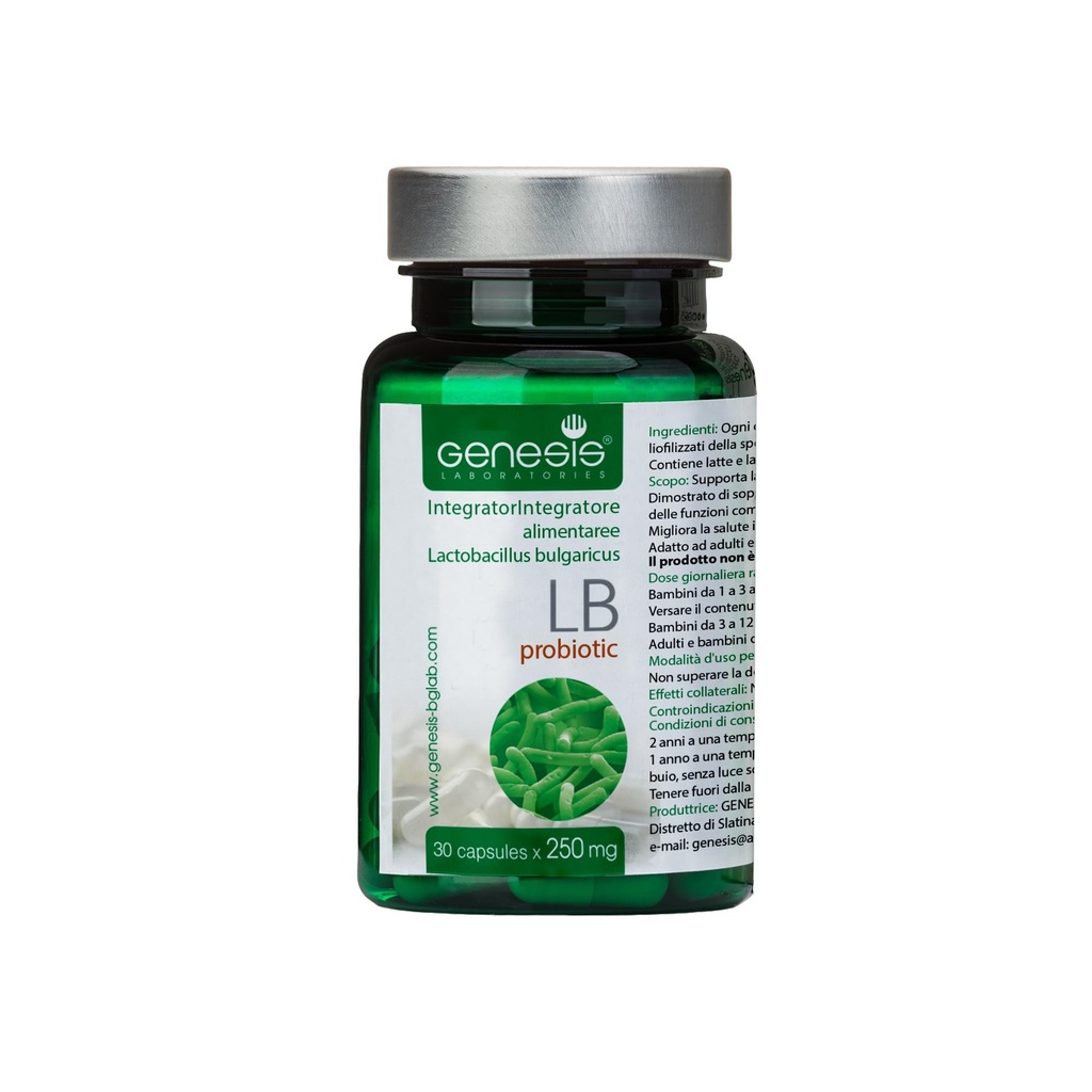 Probiotic Lactobacillus Supplement 30 Capsules with Lactobacillus Bulgaricus 250 mg Probiotic Digestive Immune Support Gut Health Probiotics for Digestive Health Anti Bloating