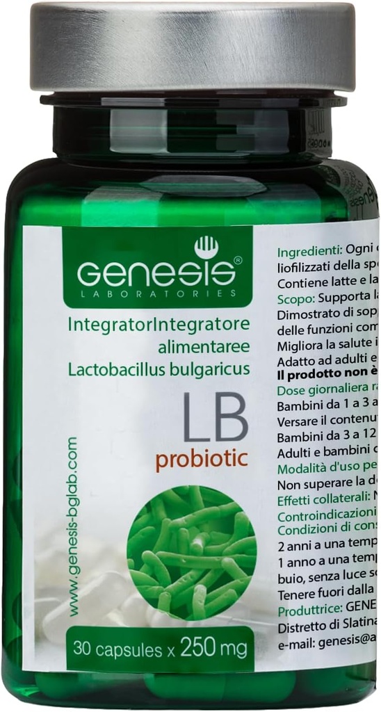 Probiotiske Lactobacillus Supplement 30 Kapsler med Lactobacillus Bulgaricus 250 mg Probiotiske Digestive Immune Support Gut Helse Probiotika for Digestive Helse Anti Bloating