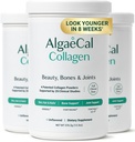 ALGAECAL Collagen - 4 Klinik-Support VERISOL®, FORTIGEL®, UC-II ®, FORTIBONE®, Anti-Aging Hydrolyzed Collagen Toz, 3 Packs, ABŞ