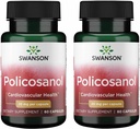Swanson Policosanol - Suplemento Ajuda Apoio à Saúde Cardiovascular - Todas as Fórmulas Naturais Ajudas Boa Saúde e Função do Coração - Ajuda a Manter Níveis de Colesterol Saudável (60 Cápsulas, 20mg cada) 2 Pack