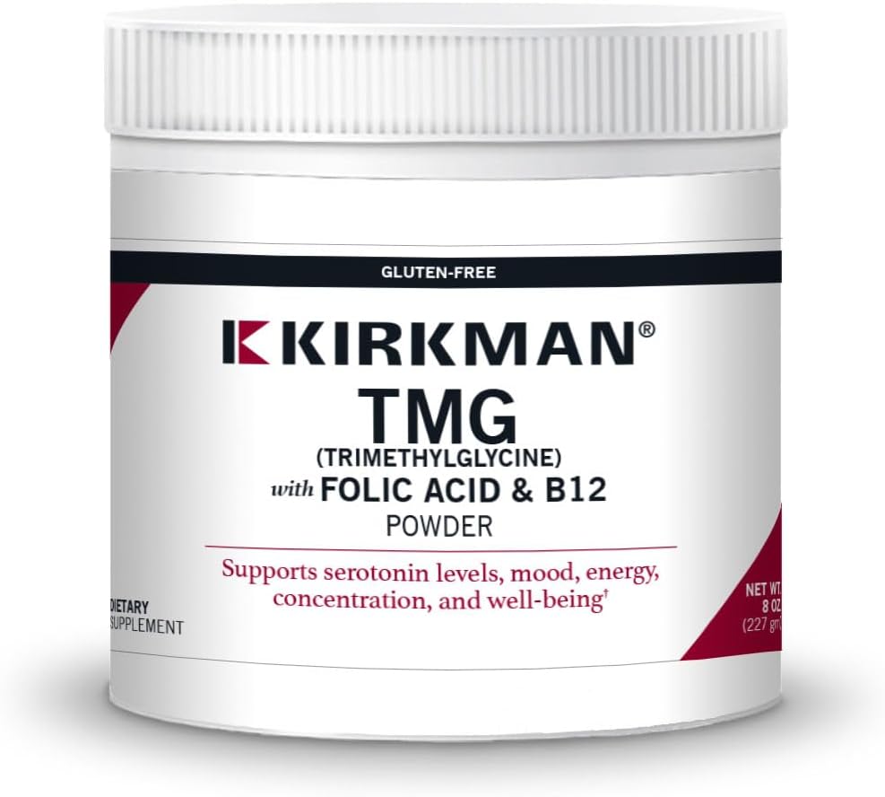 Kirkman - Folic 산 및 B-12 분말 8oz를 가진 TMG