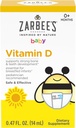 Les gouttes de vitamine D de Zarbee pour les nourrissons, 400UI (10mcg) Supplément liquide pour bébés et tout-petits, Nouveau-nés et plus, Seringue à goutte incluse, 0,47 Fl Oz