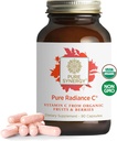 PURE SYNERGY Pure Radiance C - Orgaaniline C-vitamiini kapslid | 100% täistoidulisand, mitte-GMO, Camu Camu ekstrakt loodusliku immuunsuse ja kollageeniga - 90 kapslit