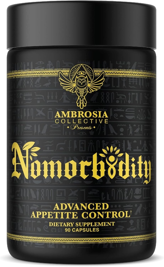 Ambrosia Nomorbidity Advanced Appetite Control & Hunger Management Formel ® Appetite Suppliant & Mood Støtte med KSM-66 Ashwagandha, Garcitrin og Thinogen