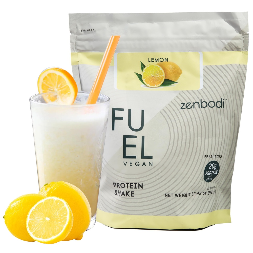 Fuel Vegan Protein Powder Lemon - 21g of Protein Each Serving, Delicious Plant-Based Blend for Muscle Growth, Crafted from Pea, with Vegan D3, No Artificial Flavors, Gluten-Free