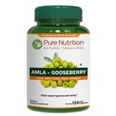 Pure Nutrition Amla Capsules (Indian Gooseberry) 1000 mg per Serving | 120 Veg Capsules | Amla Fruit Extract 500 mg + Powder 500 mg | Standardized Extract | Non-GMO Herbal Supplement