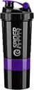 5 In 1 Protein Shaker Bottle - Professional Series Shaker Bottle for Protein Shakes And Pre Workout Gym Bottle,With Powder Storage,Pill Tray,Mixing Ball,Shakes Cup (purple)