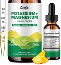 Kalium-Magnesium-Glycinat-Ergänzung-Hohe Absorption Magnesium-Komplex-Flüssigtropfen mit Calcium, Kalium, Vitamin D3 & Zink für Schlaf, Leg Cramps, Muskeln & Energie, Zucker Free&Vegan 2 Fl Oz
