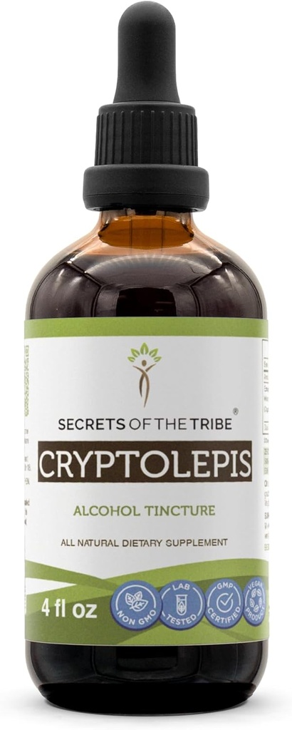 Tribe Cryptolepis Tincture Alkol Ekstraksiyonu, Yüksek Lisans Herbal Drops, Tincture Livecrafted Cryptolepis Sanguinolenta 4 oz