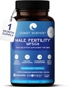 Dodatek męski płodności MFSg6 - CoQ10, Ashwaganda, PQQ - Sperm Health Count and Semen Booster Fertility Supplement for Men - Zawiera witaminy prenatalne i PQQ - 90 Kapsułki