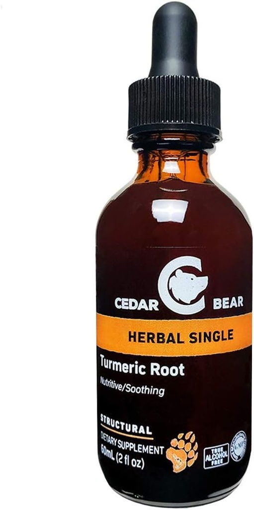 Zedernbär Turmeric Root (Curcuma Longa) flüssige Kräuterergänzung, die gesunde zelluläre Aktivität unterstützt, und stimuliert Immunfunktion 2 Fl Oz