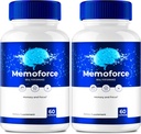 Memoforce Brain, Memoforce Pills, Memoforce Reviews, Memoforce Supplement, Memoforce Capsules Advanced Formel för Memory & Focus - Maximal Strengt - Brain Health Support (2 Pack)